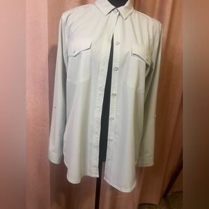 Eddie Bauer Light Gray Button Down Shirt